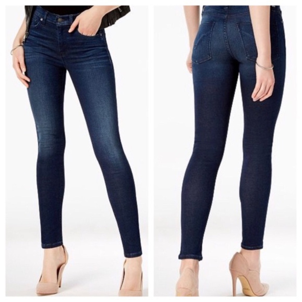 Mid rise skinny Hudson Dark Blue Jeans size 26